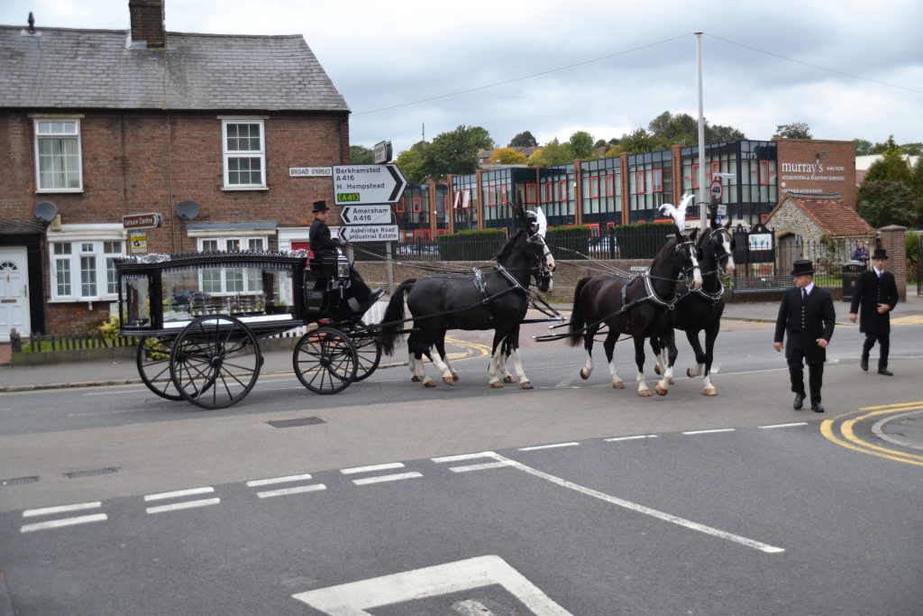 Traditional carriage funeral service at Church View Funeral Services